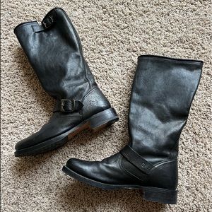 Frye Veronica Slouch leather Boot, 13.75 inch shaft, Black 9.5